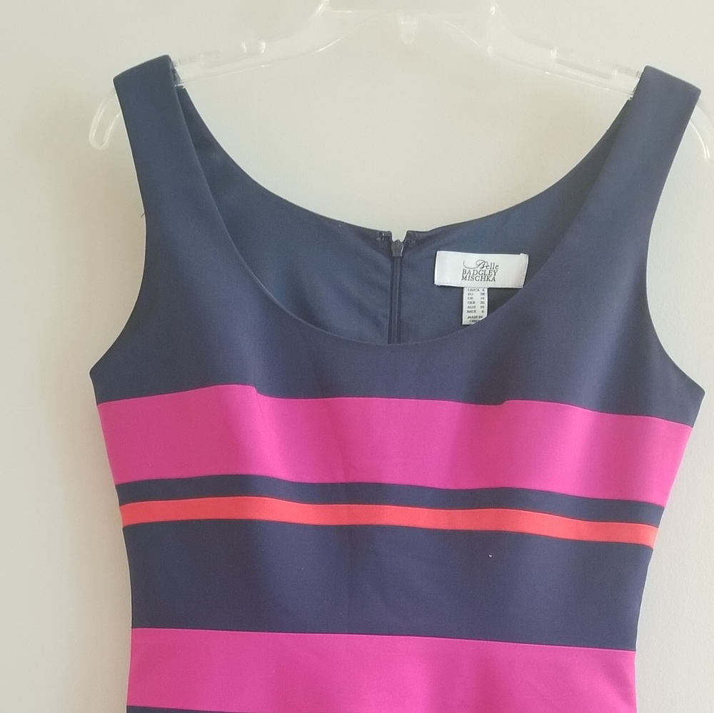 Badgley Mischka Striped Dress